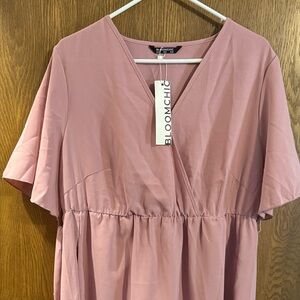 BloomChic Mauve V-Neck dress